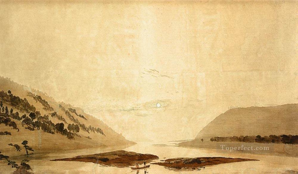 山岳地帯の川の風景 昼バージョン ロマンチックなカスパール・ダーヴィト・フリードリッヒ油絵